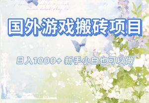 国外游戏全自动搬砖项目，日入10张，新手小白也可做，项目红利期，先搞先吃肉【揭秘】-Z网创