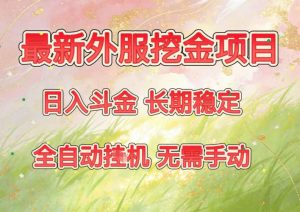 最新外服挖金项目，日入斗金，项目长期稳定，可放大操作，全自动运行，无需手动【揭秘】-Z网创