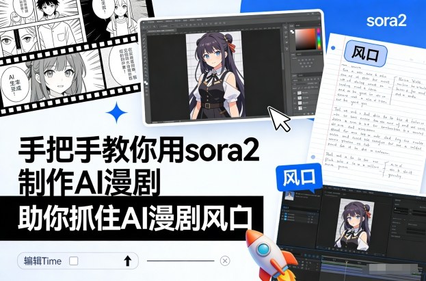 手把手教你用sora2制作AI漫剧，助你抓住AI漫剧风口-Z网创