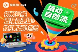 视频号纯直播底层逻辑+微付费撬动自然流-Z网创