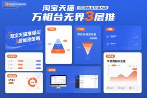 淘宝天猫推爆班原创高阶第75期，万相台无界3层推-Z网创