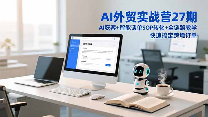 AI外贸实战营27期，AI获客+智能谈单+SOP转化+全链路教学，快速搞定跨境订单-Z网创