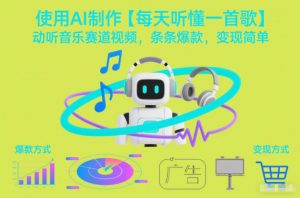 使用AI制作【每天听懂一首歌】动听音乐赛道视频，条条爆款，变现简单-Z网创