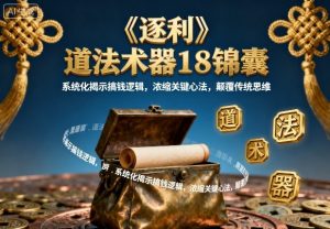 《逐利》道法术器18锦囊，系统化揭示搞钱逻辑，浓缩关键心法，颠覆传统思维(更新)-Z网创