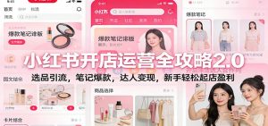小红书开店运营全攻略2.0:选品引流,笔记爆款,达人变现,新手轻松起店盈利-Z网创