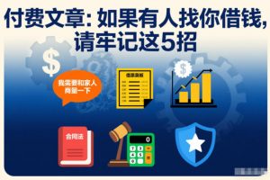 付费文章：如果有人找你借钱，请牢记这5招-Z网创