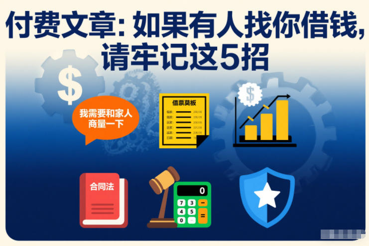 付费文章：如果有人找你借钱，请牢记这5招-Z网创