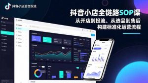 抖音小店全链路SOP课,从开店到投流、从选品到售后,构建标准化运营流程-Z网创