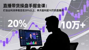 直播带货操盘手掘金课：打造出利润率稳定在20%以上、单月盈利超10万的直播间-Z网创