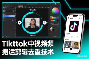 Tiktok中视频纯搬运剪辑去重技术，外来技术，自行测试-Z网创