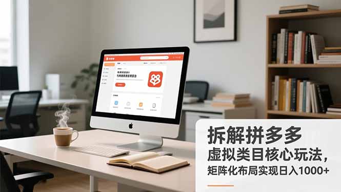 拆解拼多多虚拟类目核心玩法，矩阵化布局实现日入1000+-Z网创