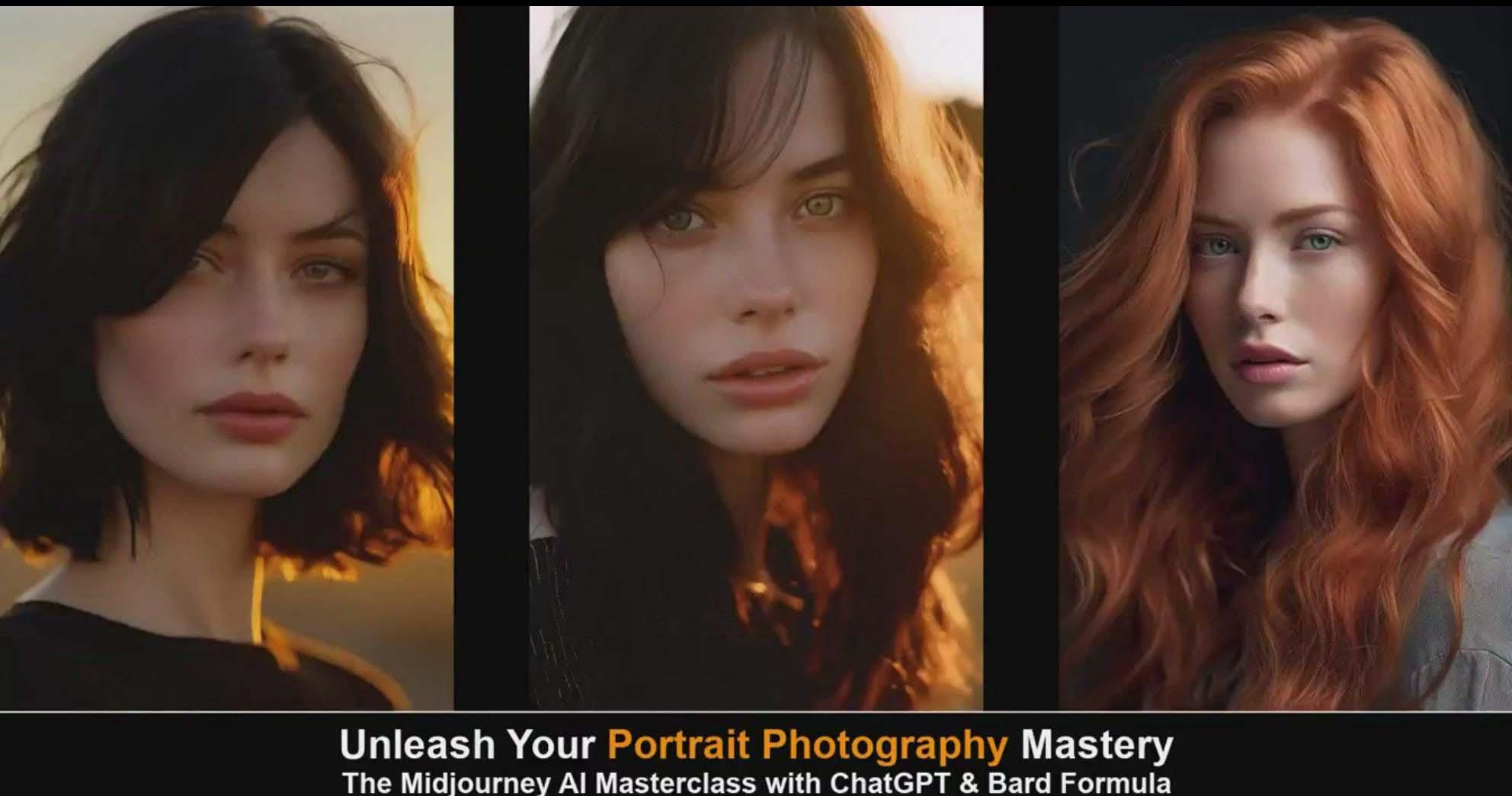 图片[3]-(9312期)Midjourney v5 ChatGPT 和 Bard AI人工智能人像摄影大师班-15节-中英字幕-Z网创