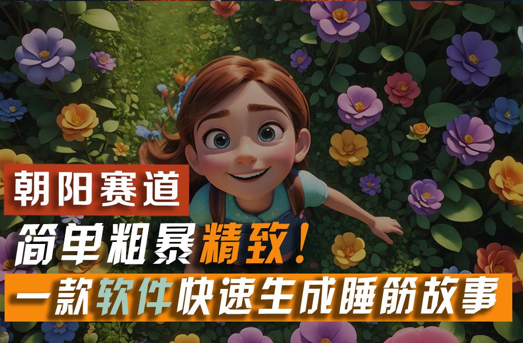 利用一款软件5分钟一条爆款睡筋故事，简单粗暴精致！小白月入2w+-Z网创