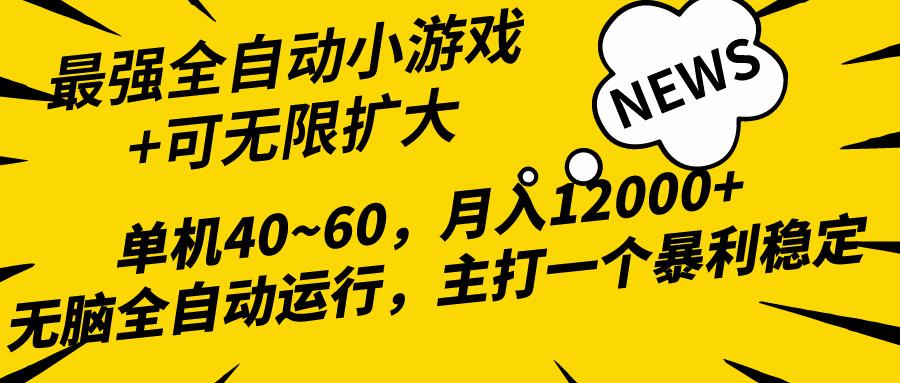 (10046期)2024最新全网独家小游戏全自动，单机40~60,稳定躺赚，小白都能月入过万-Z网创