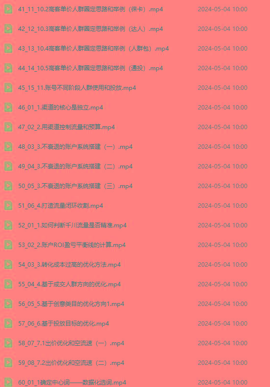 图片[3]-2024单品正价起号，直播素材投流选品：选品课+投流课+素材课+卡首屏/100节-Z网创