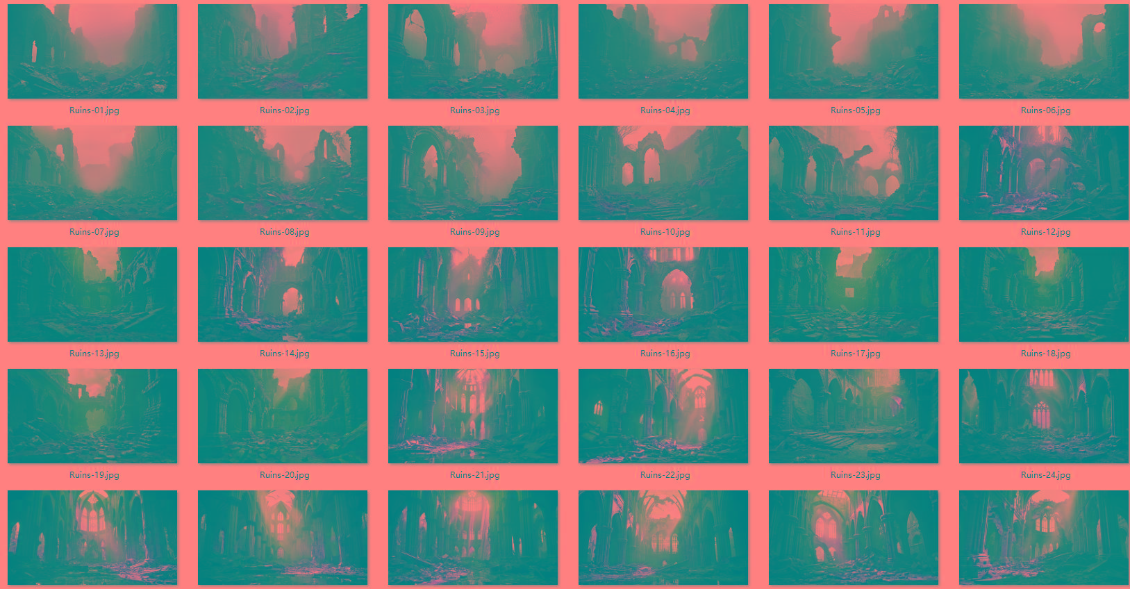 1600张科幻外星恐怖战争废墟环境背景 5K高清图片素材-Z网创