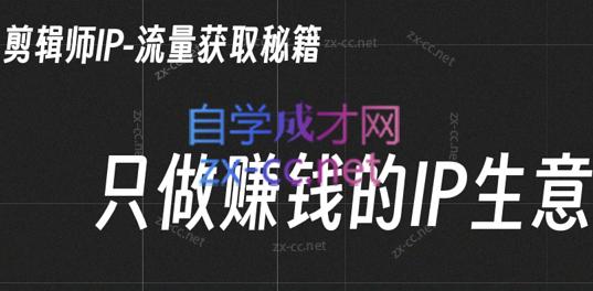 小钱老师·剪辑师个人ip流量思维与运营策略课-Z网创