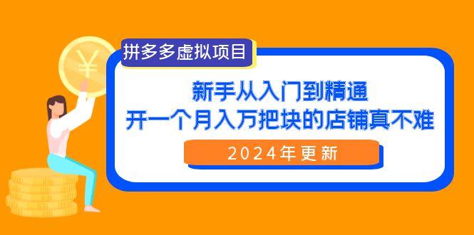 (9744期)拼多多虚拟项目：入门到精通，开一个月入万把块的店铺 真不难(24年更新)-Z网创