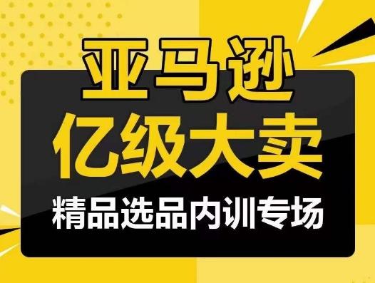 亚马逊亿级大卖-精品选品内训专场，亿级卖家分享选品成功之道-Z网创