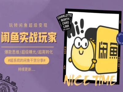 手把手教你0到1系统玩转闲鱼变现，爆款思维/超级曝光/超高转化-Z网创