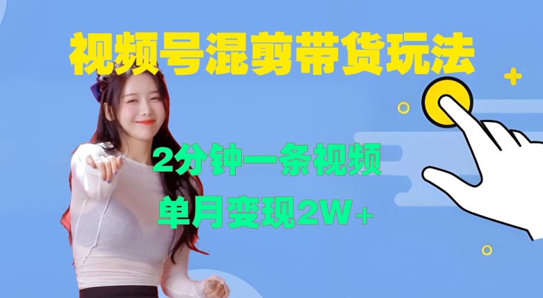 视频号混剪玩法，2分钟一条视频，单月变现2W+【揭秘】-Z网创