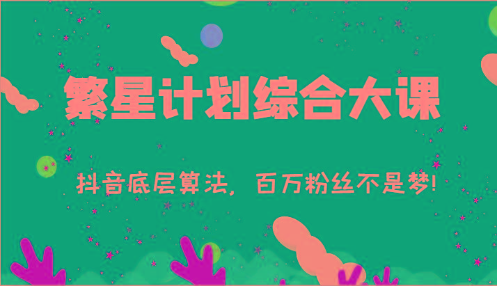 2024繁星计划综合大课：抖音底层算法，百万粉丝不是梦!(77节)-Z网创