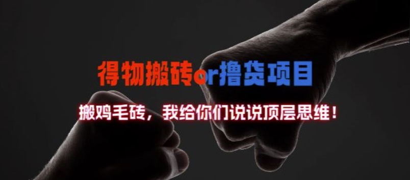 得物搬砖撸货项目?掰下数据，我给你们说说顶层思维【揭秘】-Z网创