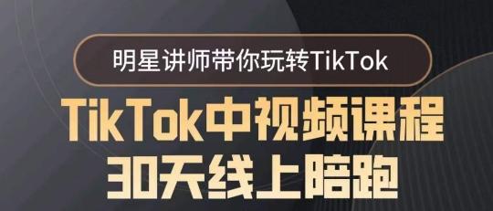 TikTok中视频课程30天线上陪跑，明星讲师带你玩转TikTok-Z网创