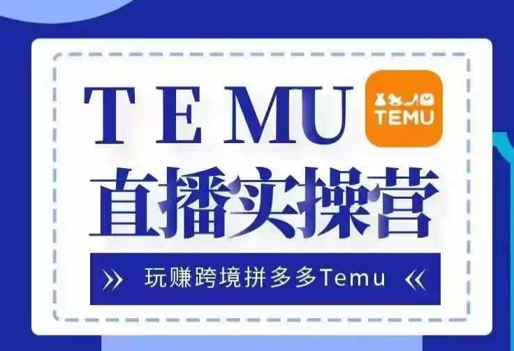 Temu直播实战营,玩赚跨境拼多多Temu,国内电商卷就出海赚美金-Z网创
