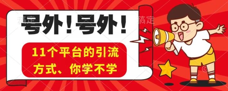 实操11个热门平台引流方法、私域教程看完不走弯路！-Z网创