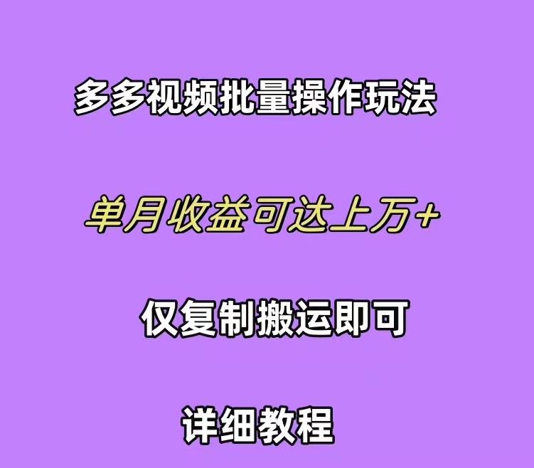 (10029期)拼多多视频带货快速过爆款选品教程 每天轻轻松松赚取三位数佣金 小白必…-Z网创