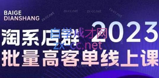 白戈电商·23年淘系批量高客单+24年全域电商矩阵-Z网创