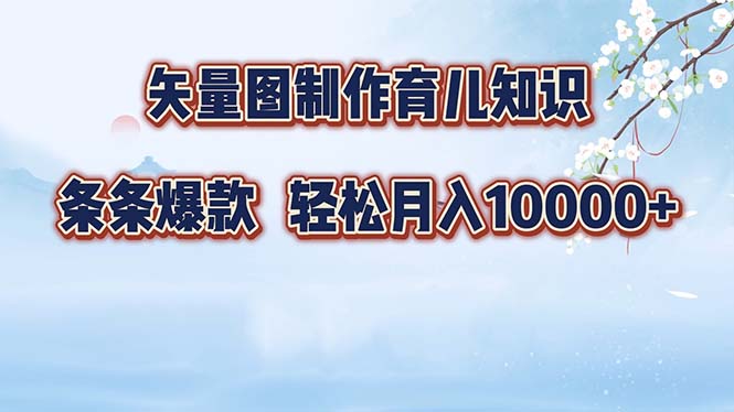 矢量图制作育儿知识,条条爆款,月入10000+-Z网创