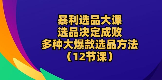 暴利 选品大课：选品决定成败，教你多种大爆款选品方法(12节课-Z网创
