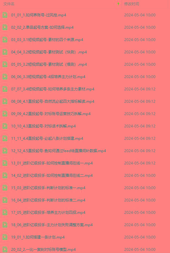 图片[1]-2024单品正价起号，直播素材投流选品：选品课+投流课+素材课+卡首屏/100节-Z网创