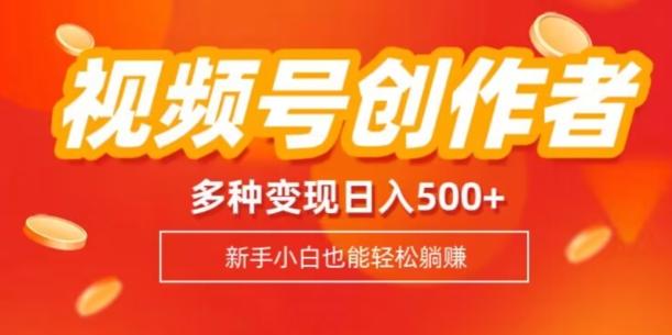 视频号创作者计划,多种变现方式,日入500+【内附1080g视频素材】