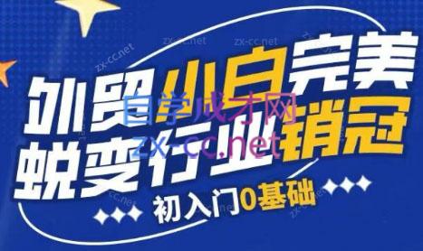 旺坤外贸·外贸小白如何完美蜕变行业销冠线上课程-Z网创