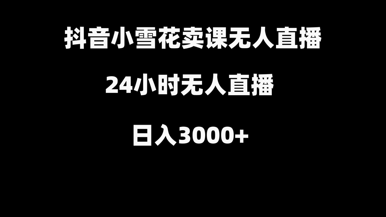 抖音小雪花卖缝补收纳教学视频课程，无人直播日入3000+-Z网创