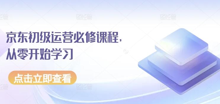 京东初级运营必修课程，从零开始学习-Z网创