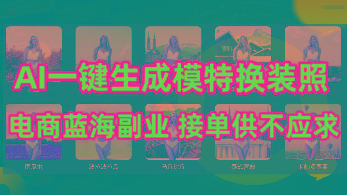 (9616期)AI制作一键生成模特换装照，电商蓝海副业供不应求-Z网创