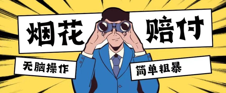 最新蓝海玩法，烟花爆竹赔付，单订单赔付200-500无脑操作【仅揭秘】-Z网创