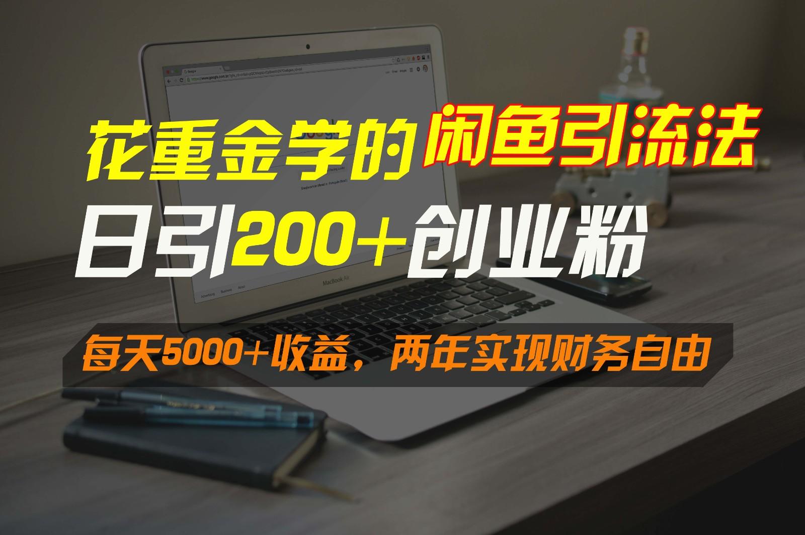 花重金学的闲鱼引流法，日引流300+创业粉，每天5000+收益，两年实现财务自由-Z网创