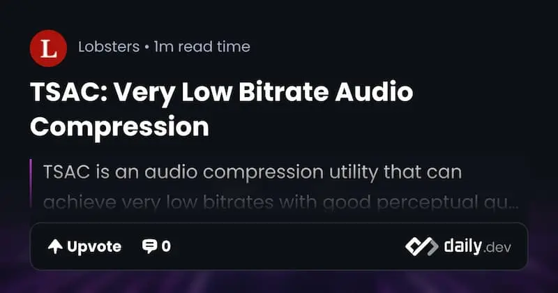 TSAC ｜音频压缩-Z网创