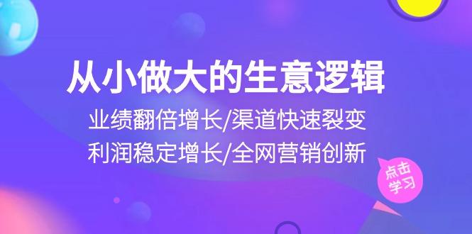 从小做大生意逻辑：业绩翻倍增长/渠道快速裂变/利润稳定增长/全网营销创新-Z网创