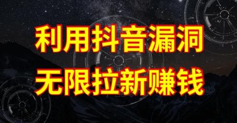 利用抖音链接漏洞，无限拉新赚钱【漏洞原理+操作流程】【揭秘】-Z网创