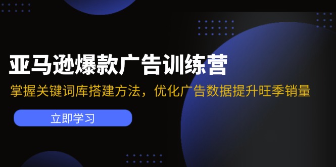亚马逊爆款广告训练营：掌握关键词库搭建方法，优化广告数据提升旺季销量-Z网创