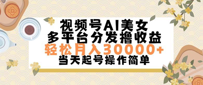 视频号AI美女，轻松月入30000+,操作简单轻松上手-Z网创