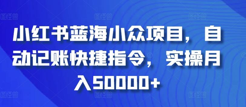 小红书蓝海小众项目，自动记账快捷指令，实操月入50000+【揭秘】-Z网创