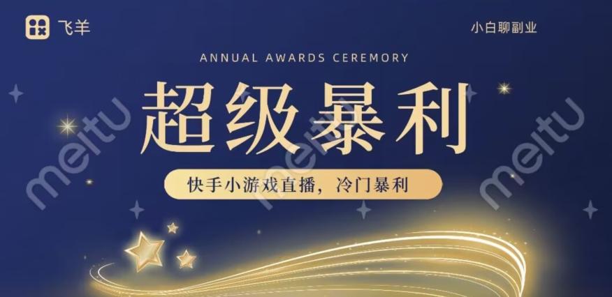 快手官方暴利冷门小游戏无人直播，小白一台电脑即可操作，轻松月入10w+-Z网创