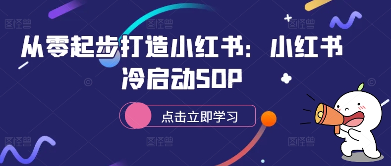 从零起步打造小红书：小红书冷启动SOP-Z网创